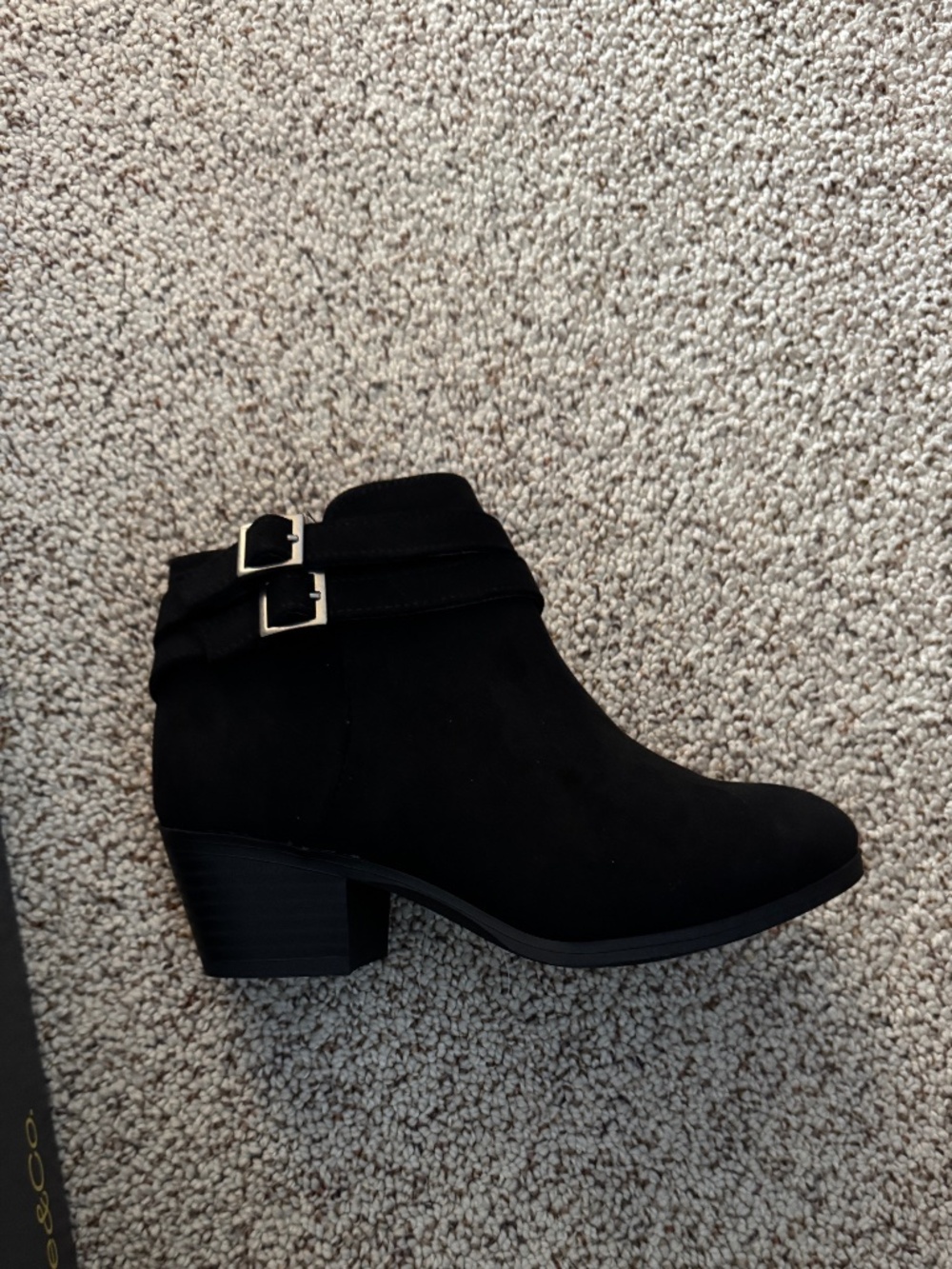 Style & Co Women's Willaa Belt Block Heel Booties - Black Size 8 W
